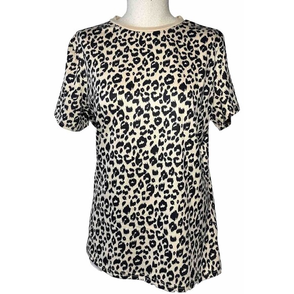 Tops - Blooming Jelly Womens Short Sleeve Top Leopard Print Lightweight Size Medium NWT